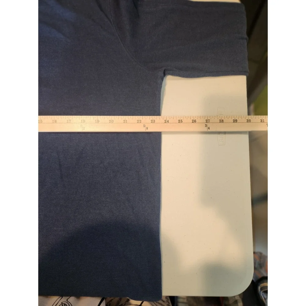 Banana Republic Mens XL Blue Long Sleeve Crew Neck Cotton Blend Knit Shirt